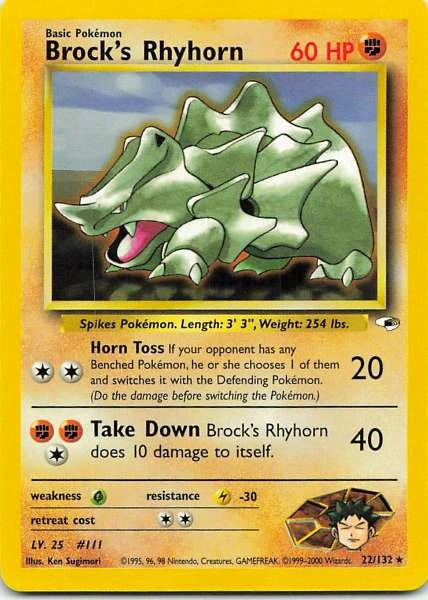 Brock's Rhyhorn - Gym Heroes #22