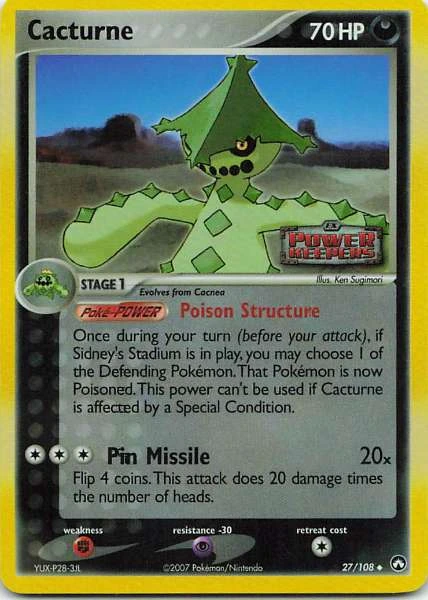 Cacturne - Power Keepers Stamp #27