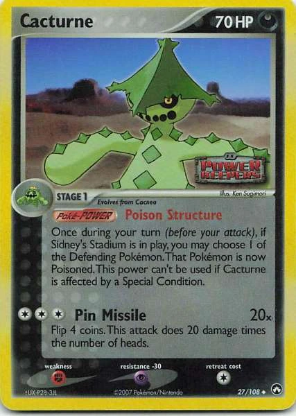 Cacturne - Power Keepers Stamp #27