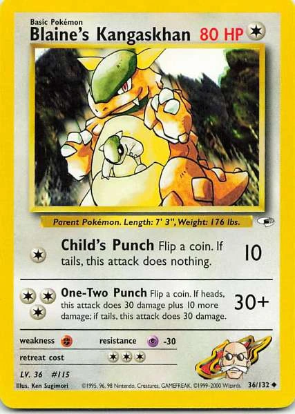 Blaine's Kangaskhan - Gym Heroes #36