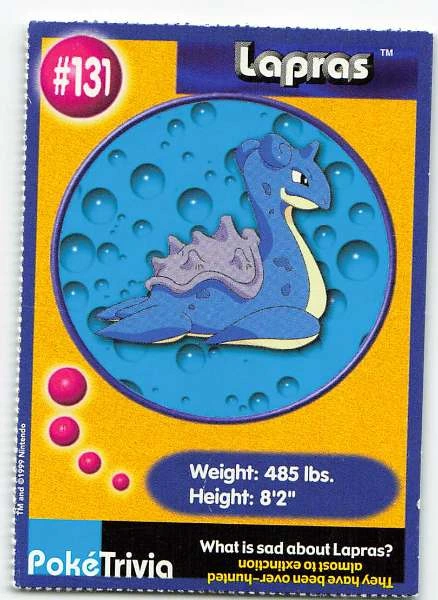Lapras - Pokemon Trivia #131