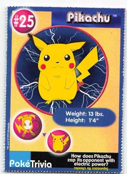 Pikachu - Pokemon Trivia #25