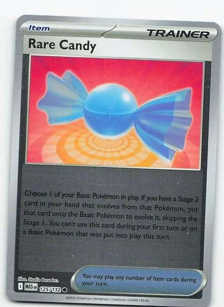 Rare Candy Reverse Holo - Mega Evolution #125/132