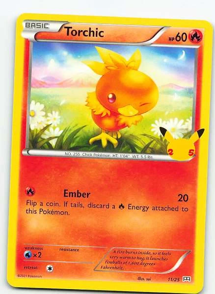 Torchic - 2021 Pokemon 25th Anniversary McDonalds Promo #11/25