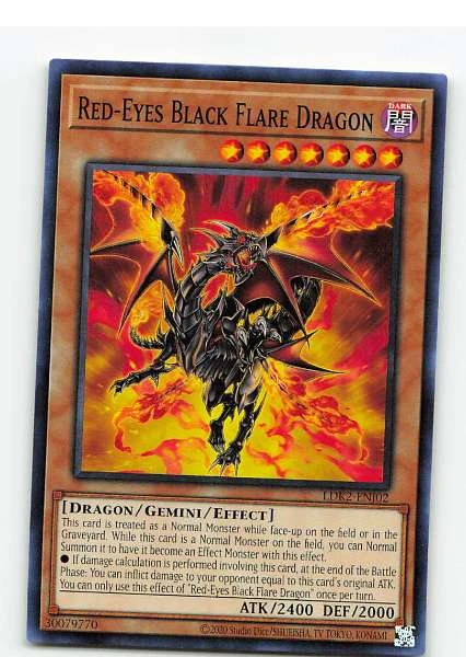Red-Eyes Black Flare Dragon - LDK2-ENJ02 #LDK2-ENJ02