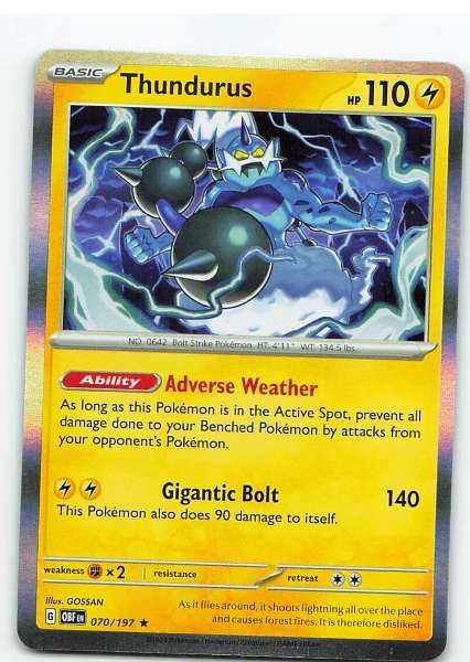 Thundurus Holo - Obsidian Flames #070/197