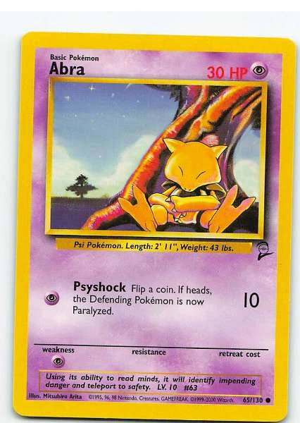 Abra 65/130 - Base Set 2 #65/130