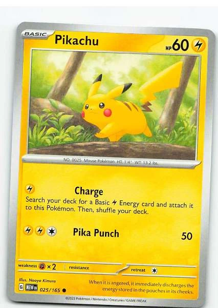 Pikachu 025/165 - Scarlet & Violet—151 #025/165