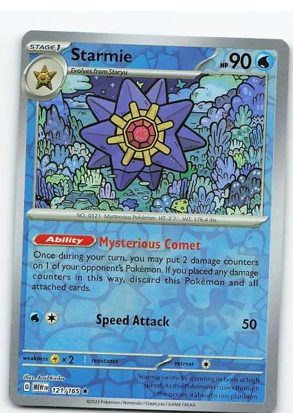 Starmie Reverse Holo - Scarlet & Violet—151 #121/165
