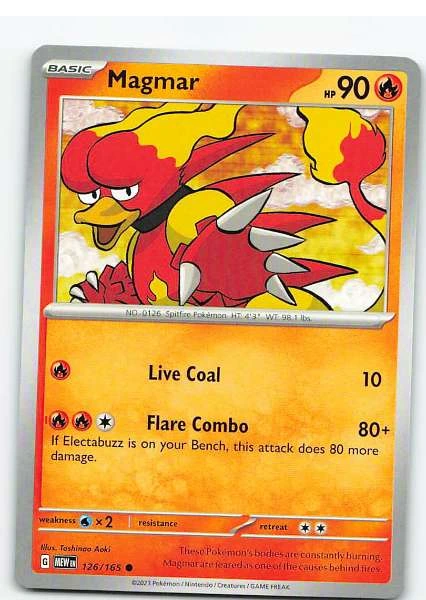 Magmar 126/165 Reverse Holo - Pokémon Scarlet & Violet-151 #126/165