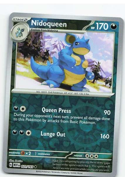 Nidoqueen 031/165 Reverse Holo - Pokémon Scarlet & Violet—151 #031/165