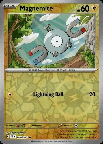 Magnemite - Surging sparks Reverse Holo #058/191