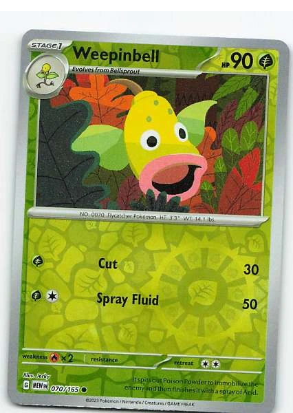 Weepinbell 070/165 Reverse Holo - Scarlet & Violet—151 #070/165