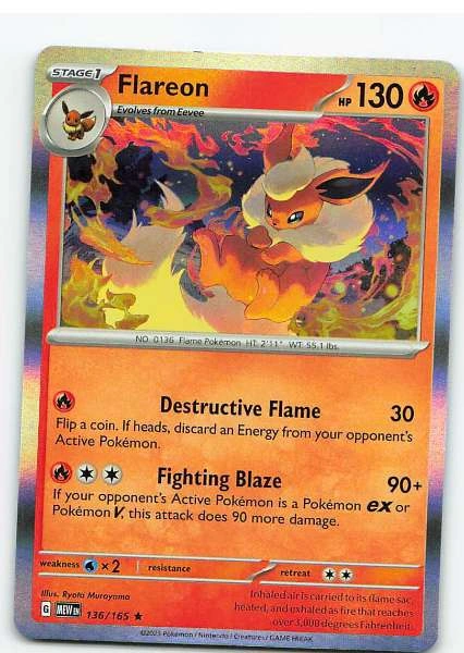 Flareon Holo - Scarlet & Violet—151 #136/165