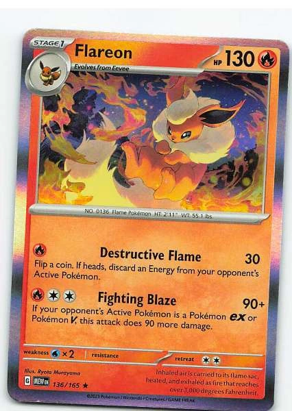 Flareon 136/165 Holo - Scarlet & Violet—151 #136/165