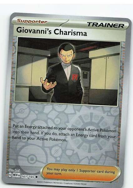 Giovanni's Charisma 161/165 Reverse Holo - Scarlet & Violet—151 #161/165