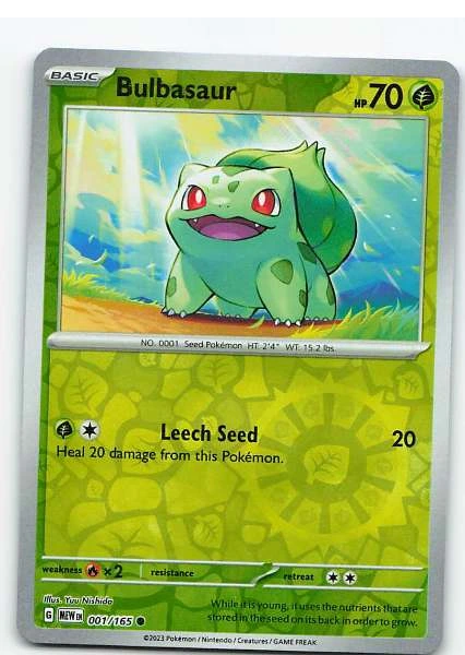 Bulbasaur 001/165 Reverse Holo - Scarlet & Violet—151 #001/165