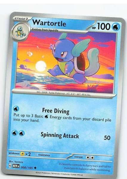Wartortle 008/165 - Pokémon Scarlet & Violet: 151 #008/165