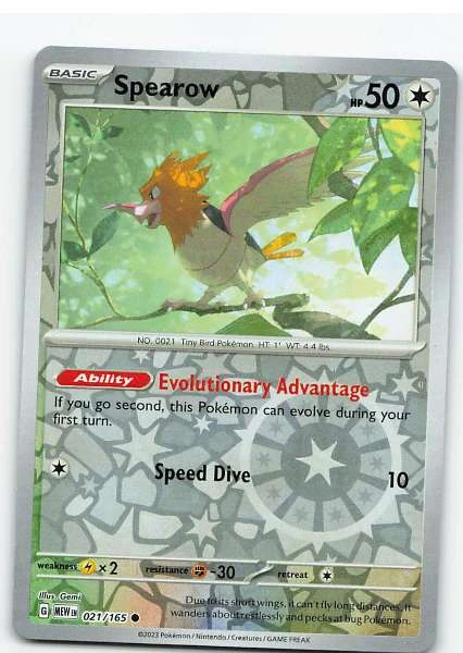Spearow 021/165 Reverse Holo - Scarlet & Violet—151 #021/165