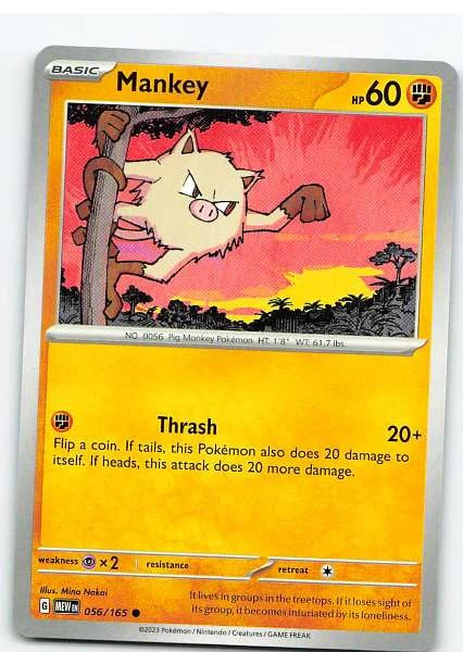 Mankey 056/165 - Pokémon Scarlet & Violet: 151 #056/165