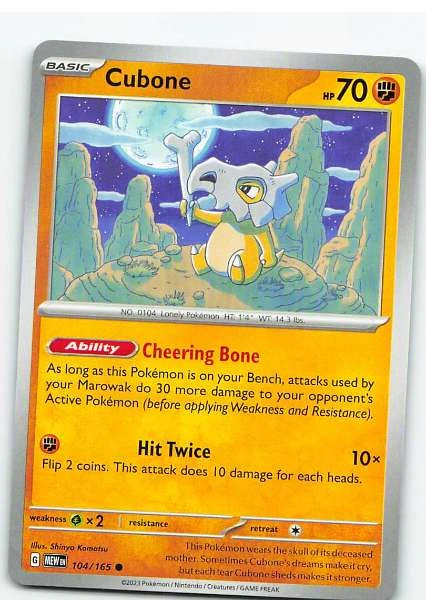 Cubone 104/165 - Pokémon 151 #104/165