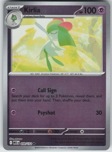Kirlia - Mega Evolution Reverse Holo#059/13