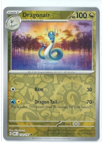 Dragonair Reverse Holo - Scarlet & Violet—Obsidian Flames #158/197