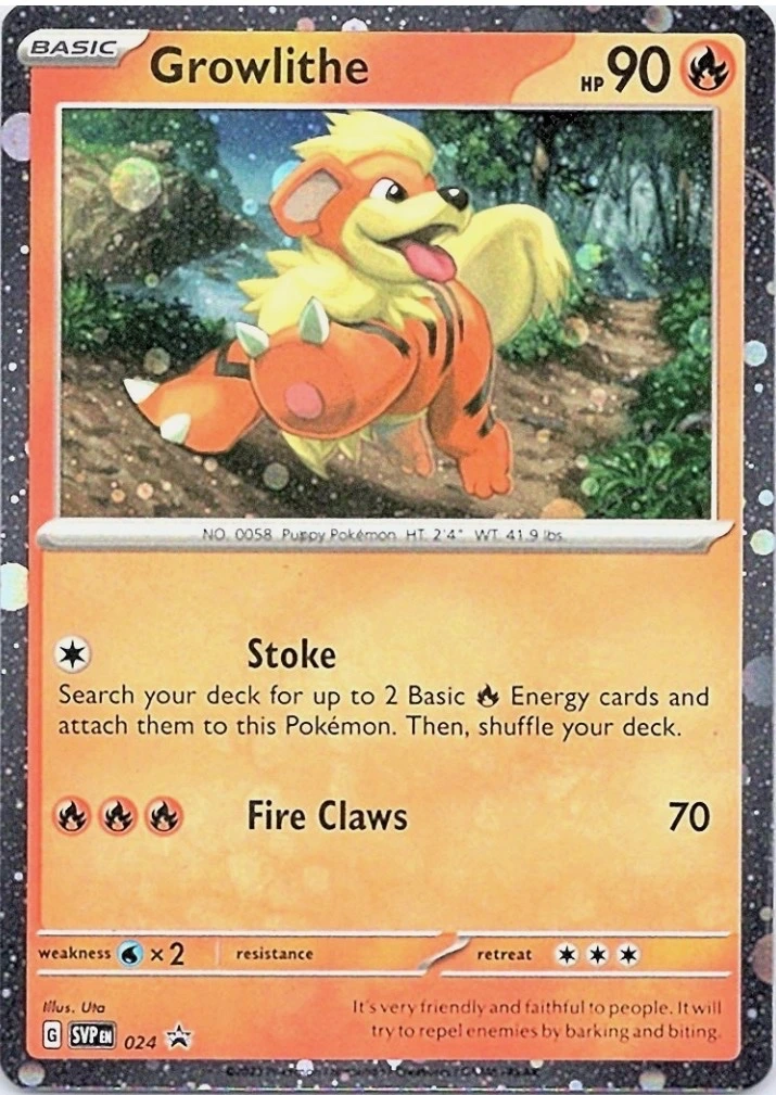 Growlithe Holo - Scarlet & Violet Black Star Promos #SVP 024
