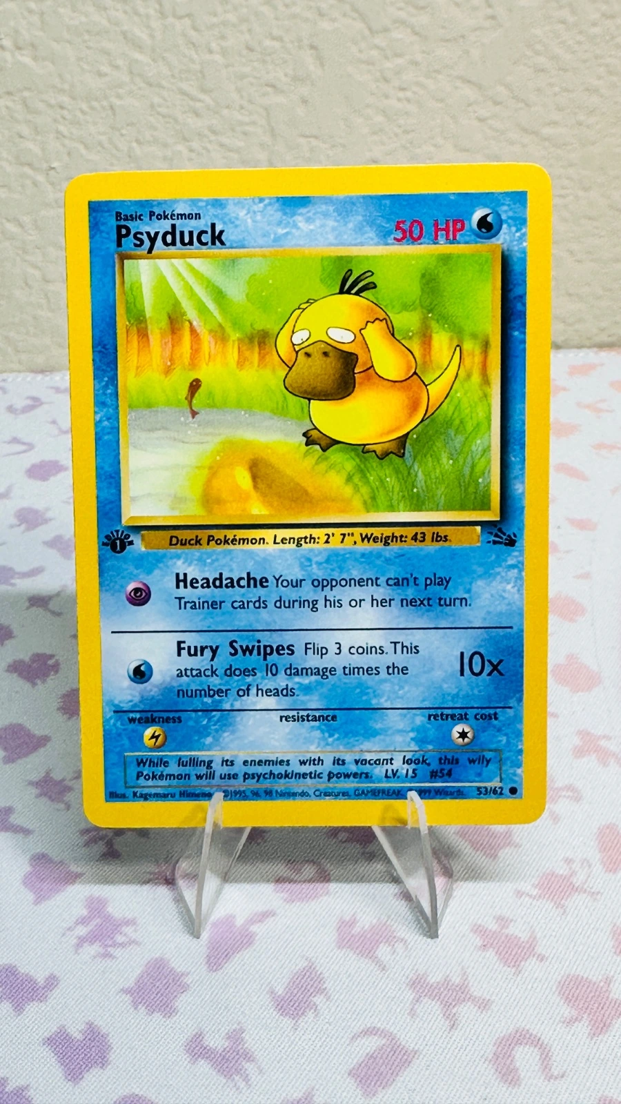 1st Edition Psyduck - Fossil