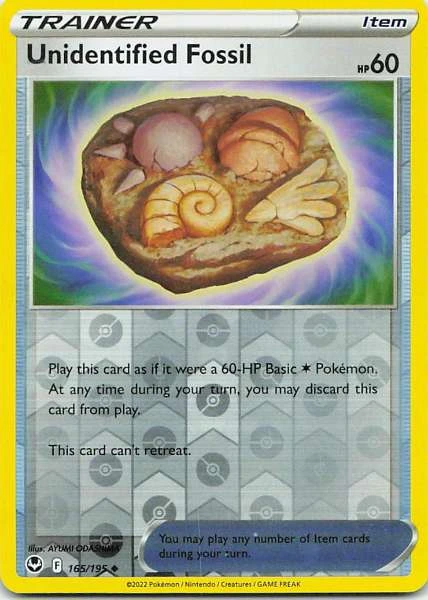 Unidentified Fossil Reverse Holo - Silver Tempest #165/195