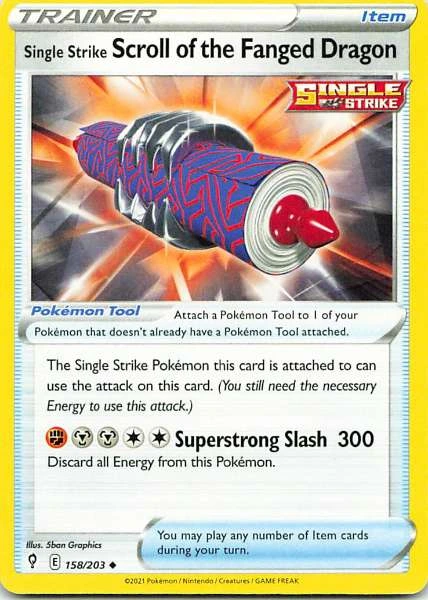 Single Strike Scroll of the Fanged Dragon - Evolving Skies #158/203