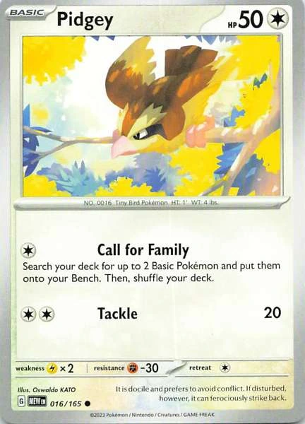 Pidgey - Pokémon 151 #016/165