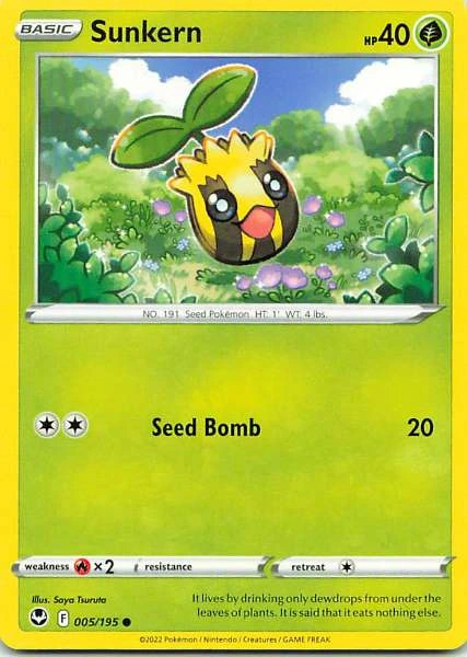 Sunkern - Pokémon Sword & Shield—Silver Tempest #005/195