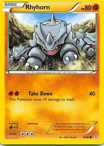 Rhyhorn - Pokémon Generations #49/83