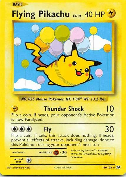 Flying Pikachu - Pokémon Evolutions #110/108