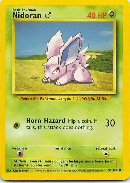 Nidoran ♂ - Base Set #55/102