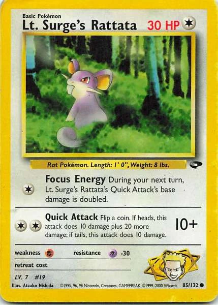 Lt. Surge's Rattata - Gym Heroes #85/132