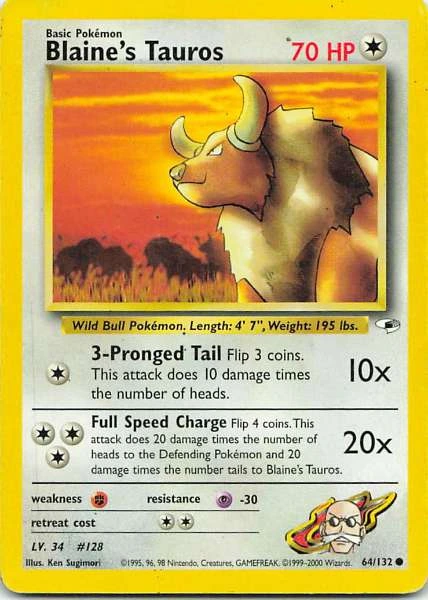 Blaine's Tauros - Gym Challenge #64/132