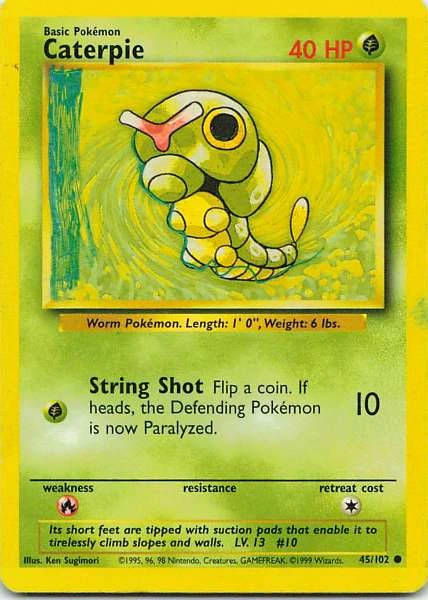 Caterpie - Drawn on #45/102