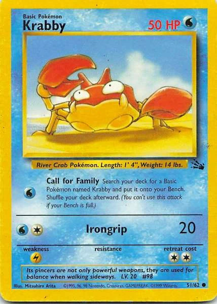 Krabby - Pokémon Fossil #51/62