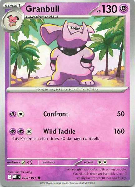 Granbull - Pokémon Obsidian Flames #088/197