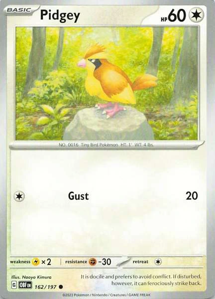 Pidgey - Obsidian Flames #162/197