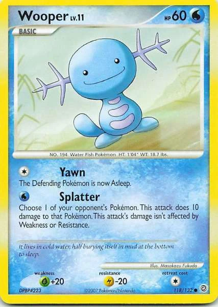 Wooper - Pokémon Diamond & Pearl: Secret Wonders #118/132