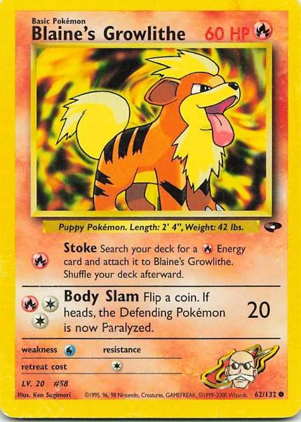 Blaine's Growlithe - Gym Challenge #62/132