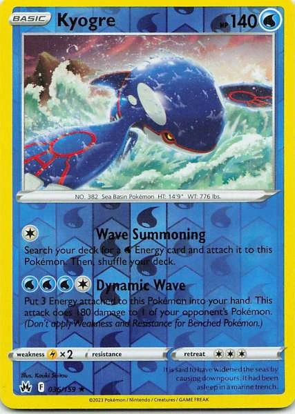 Kyogre - Crown Zenith #036/159