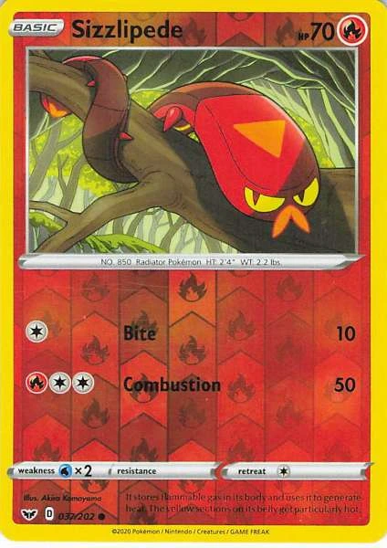 Sizzlipede - Sword & Shield #037/202
