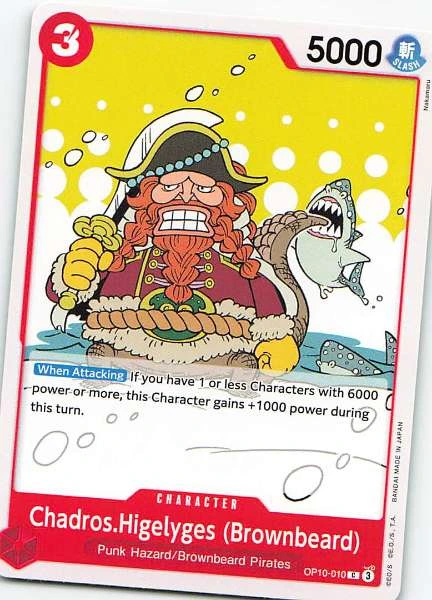 Chadros.Higelyges (Brownbeard) - One Piece Card Game #OP10-010