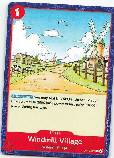 Windmill Village - One Piece Card Game #OP13-022