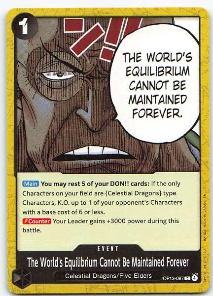 The World's Equilibrium Cannot Be Maintained Forever - Awakening of the New Era #OP13-097