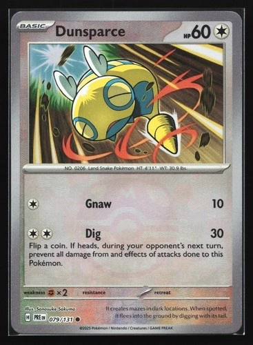 Dunsparce Master Ball Reverse Holo - Pokémon Prismatic Evolutions #079/131